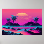 海洋美しいの気波お祝い ポスター (正面)