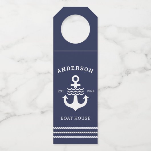 海洋航海のいかり海レイクハウス ボトルネックタグ (正面)