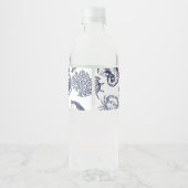 海洋航海のクラシック海軍結婚の「歓迎」 ペットボトルラベル (裏面)