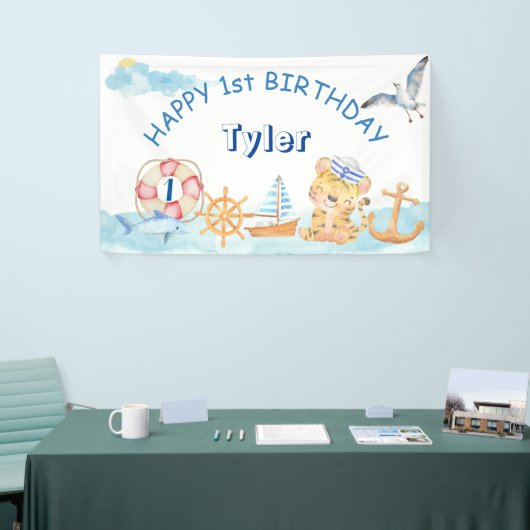 海洋航海の帆走テーマパステル水の色 横断幕 (トレードショー)