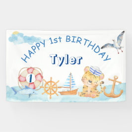 海洋航海の帆走テーマパステル水の色 横断幕