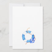 海洋航海の帆走テーマパステル水色 招待状 (裏面)