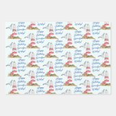 海洋航海の帆走テーマ男おじいちゃんパパ ラッピングペーパーシート (正面)