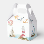 海洋航海の帆走テーマ男の子のシャワー フェイバーボックス (裏面サイド)