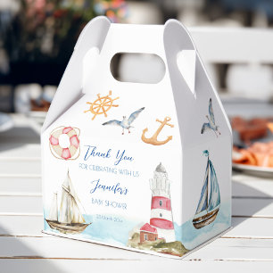 海洋航海の帆走テーマ男の子のシャワー フェイバーボックス