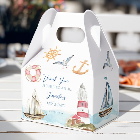海洋航海の帆走テーマ男の子のシャワー フェイバーボックス