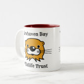 海洋野生生物団体や組織とカワウソ ツートーンマグカップ (正面左)