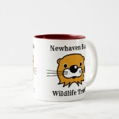 海洋野生生物団体や組織とカワウソ ツートーンマグカップ (正面右)