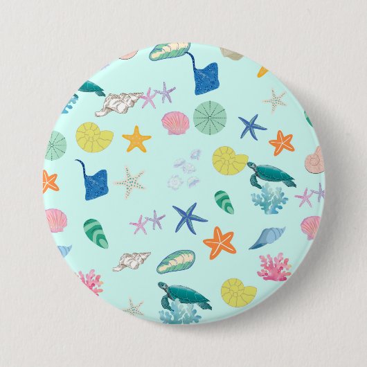 海洋魔法ボタン 缶バッジ (正面)