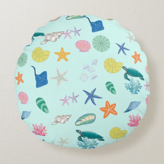 海洋魔法 ラウンドクッション (正面)