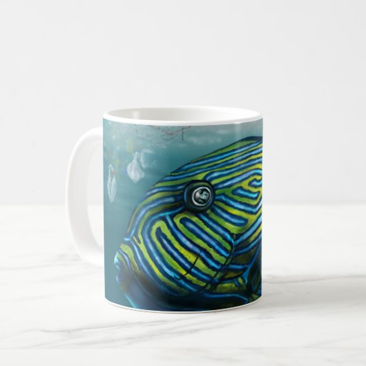 海洋魚類 - 保全マグカップ コーヒーマグカップ (正面左)