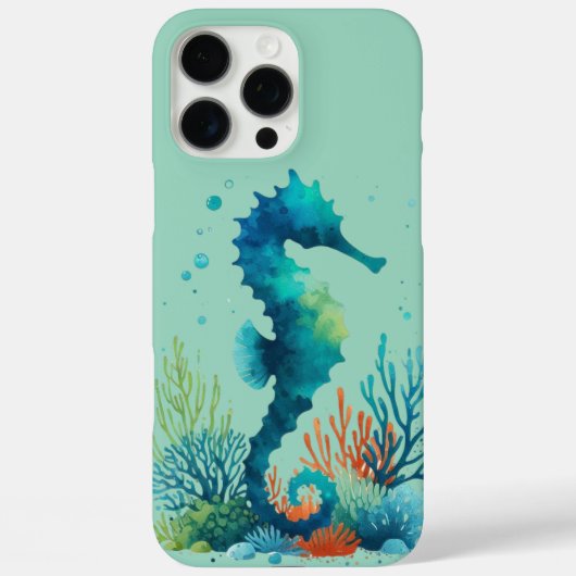 海洋/ビーチ/海岸のタツノオトシゴアート Case-Mate iPhoneケース (裏面)