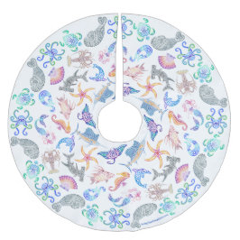 海洋 ブラッシュドポリエステルツリースカート