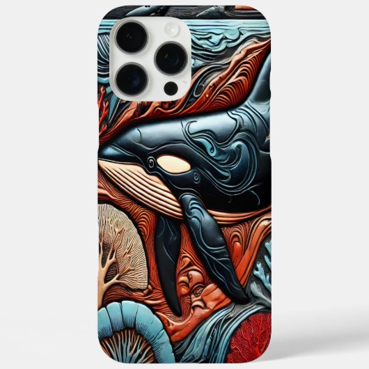 海流：威厳のあるクジラの滑空 Case-Mate iPhoneケース (裏面)