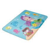 海海の友人かわいい漫画の人魚と宝 バスマット (アングル)