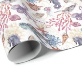 海海サンゴ生物の水中世界 ラッピングペーパー (ロールコーナー)