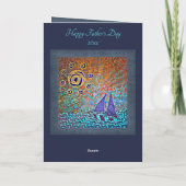 海海ハッピーファーザーの日の写真のセーリング カード (裏面)