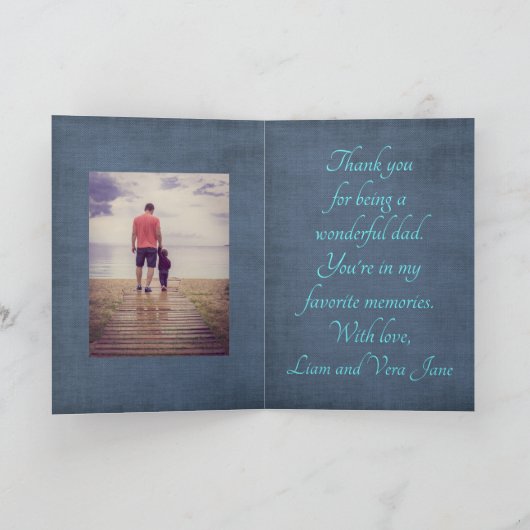 海海ハッピーファーザーの日の写真のセーリング カード (内部)