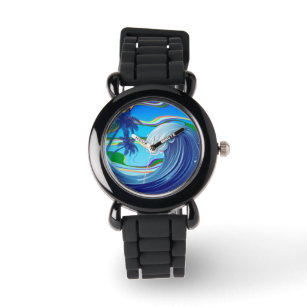 海海ビッグウェーブ水時計 腕時計