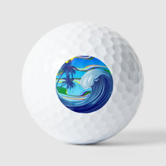 海海ビッグウェーブ水 ゴルフボール (正面)