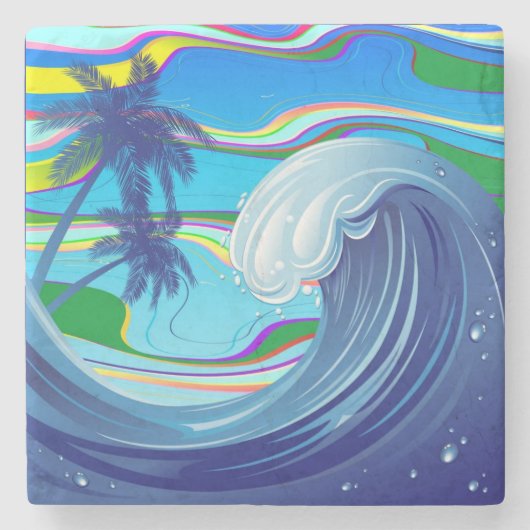 海海ビッグウェーブ水 ストーンコースター (正面)