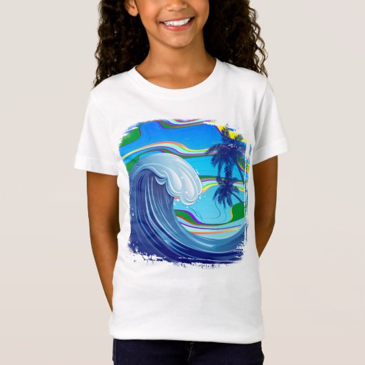 海海ビッグウェーブ水 Tシャツ (正面)