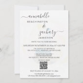 *~*海海ボートRSVP + QRビーチAR7結婚s 招待状 (裏面)