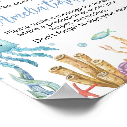 海海中誕生日タイムカプセル ポスター (角)