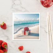 海海岸クリスマスプレゼント スタンダードカクテルナプキン (インサイチュ)