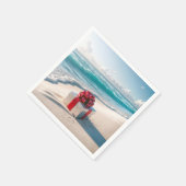 海海岸クリスマスプレゼント スタンダードカクテルナプキン (角)