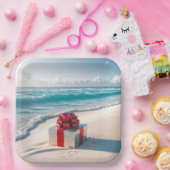 海海岸クリスマスプレゼント ペーパープレート (パーティー)