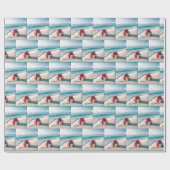 海海岸クリスマスプレゼント ラッピングペーパー (フラット)