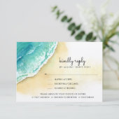 海海岸 |ビーチ |親切な返信 |食事のオプション 出欠カード (スタンド正面)