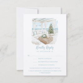 海海岸 |ビーチ |親切な返信 |食事のオプション 出欠カード