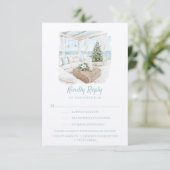 海海岸 |ビーチ |親切な返信 |食事のオプション 出欠カード (スタンド正面)