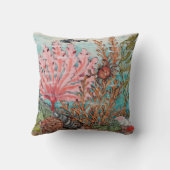 海海底カニフィッシュアクアピンクビーチハウス クッション (裏面)