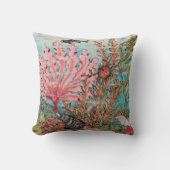 海海底カニフィッシュアクアピンクビーチハウス クッション (正面)