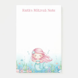 海海水中マーメイドパーソナライズされた（ユダヤ教の）バル・ミツバー ポストイット