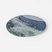 海海波ビーチ水青色波 ペーパープレート (アングル)