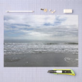 海海波水ビーチ自然風景写真 薄葉紙 (クラフト)