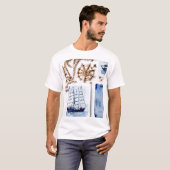 海海洋テーマパターン Tシャツ (正面フル)