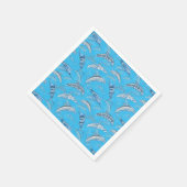 海海洋動物ドルフィンマーリンズ スタンダードカクテルナプキン (角)