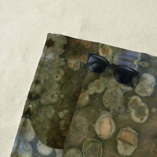 海海洋堆積物ジェムストーン箱型 ビーチタオル (インサイチュ)