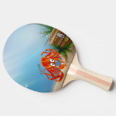 海海熱帯オレンジのキングカニで、白 卓球ラケット (横)