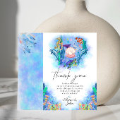 海海獣パーティー赤ちゃんシャワー サンキューカード