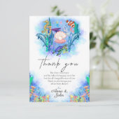 海海獣パーティー赤ちゃんシャワー サンキューカード (スタンド正面)