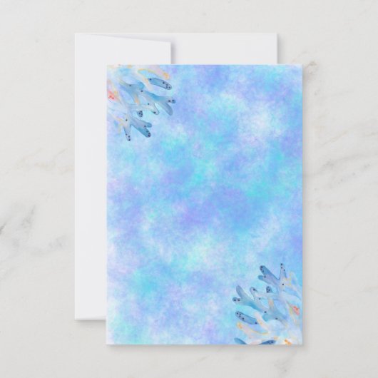 海海獣パーティー赤ちゃんシャワー サンキューカード (裏面)