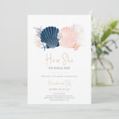 海海軍と赤面ピンクジェンダーが彼または彼女を明らかにする 招待状 (スタンド正面)