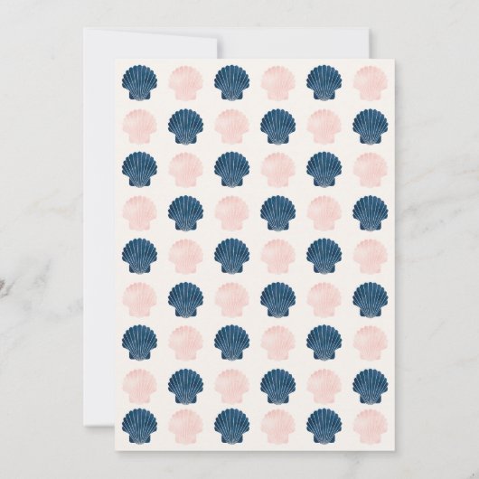 海海軍と赤面ピンクジェンダーが彼または彼女を明らかにする 招待状 (裏面)