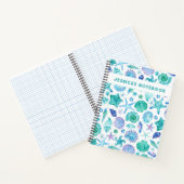 海海辺の貝殻とヒトデモノグラムの ノートブック (内部)